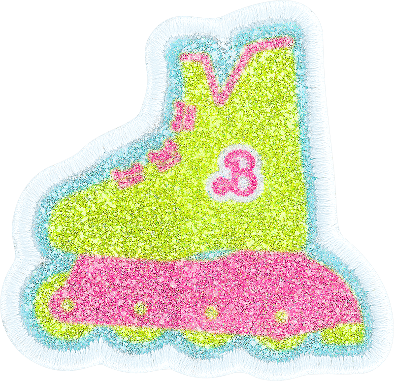 Barbie™ Roller Blade Glitter Patch