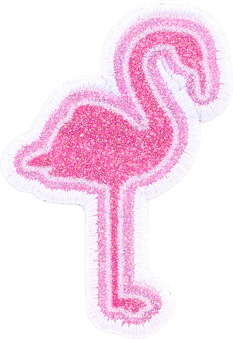 Flamingo Glitter Patch