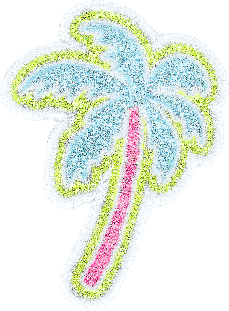 Palm Tree Glitter Patch