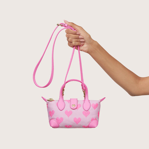 Heart Jacquard Pouchette Crossbody Bag | Stoney Clover Lane
