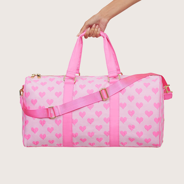 Heart Jacquard Duffle Bag - Customizable | Stoney Clover Lane