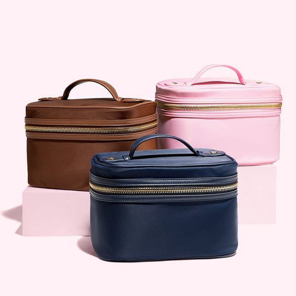 Make-up-Taschen-Set Aus PU-Leder – 4 Stück, Wasserdicht, Chenille-Logo, Ca. 18x11 Cm