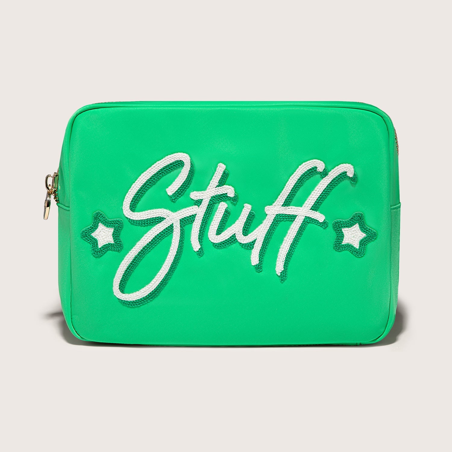 Stuff Embroidered Large Pouch