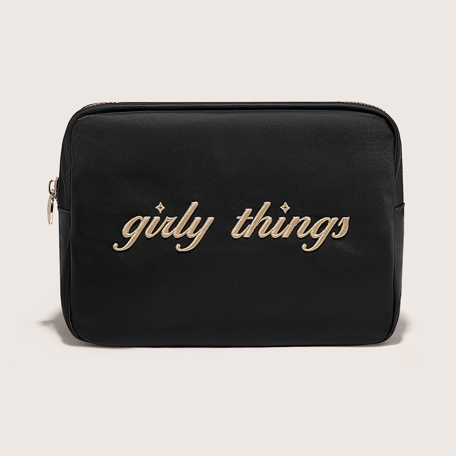 Girly Things Embroidered Large Pouch