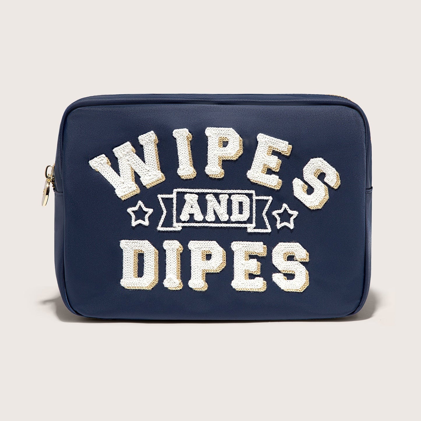 Wipes and Dipes Embroidered Large Pouch