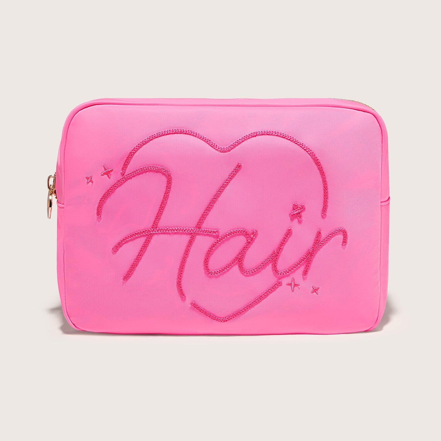 Hair Embroidered Large Pouch