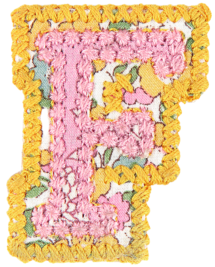 Letter Patch Made with Liberty Fabric