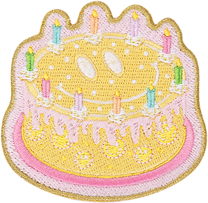 Smiley Birthday Cake Patch