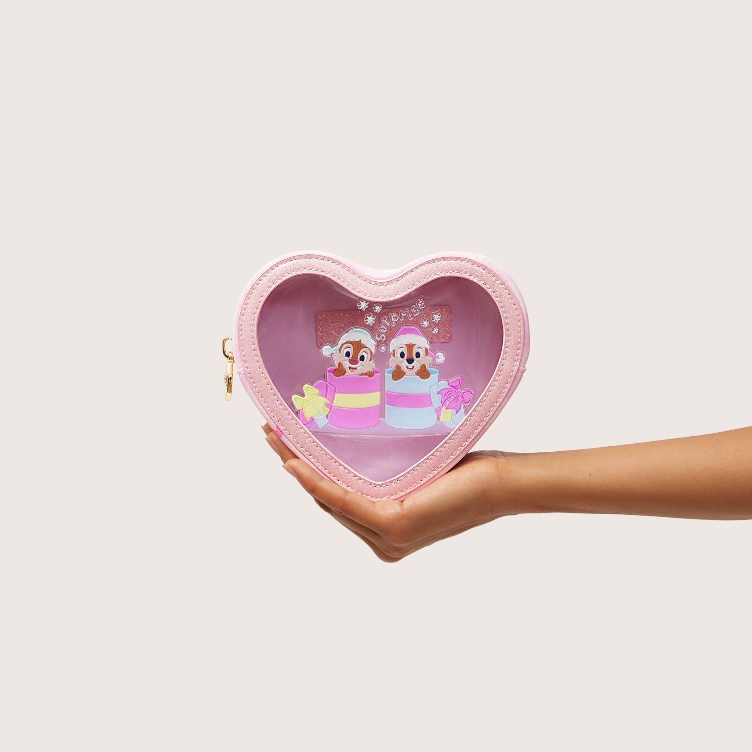 Clear Front Heart Pouch