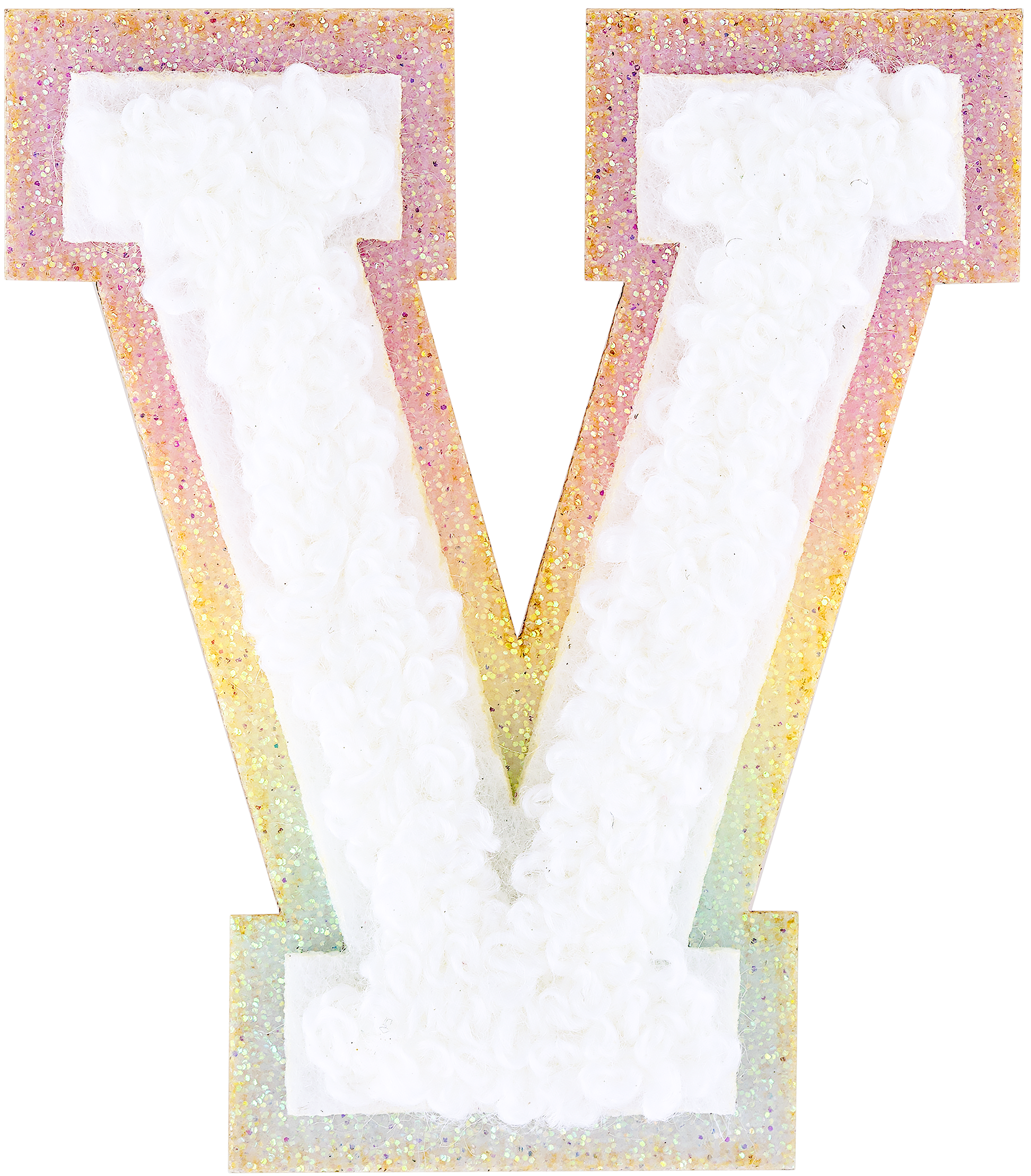 Shimmer Glitter Varsity Letter Patch