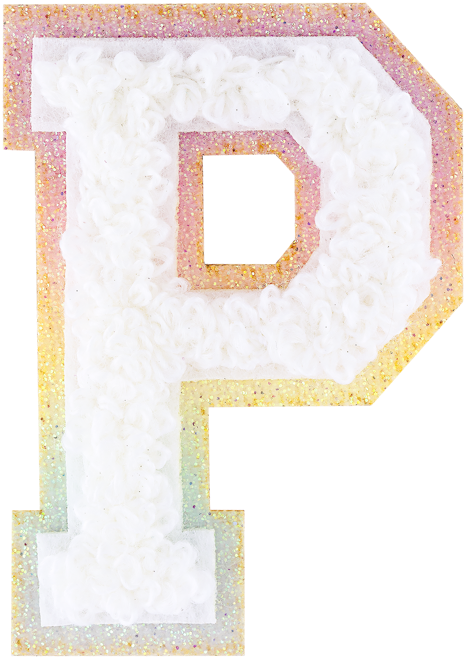 Shimmer Glitter Varsity Letter Patch