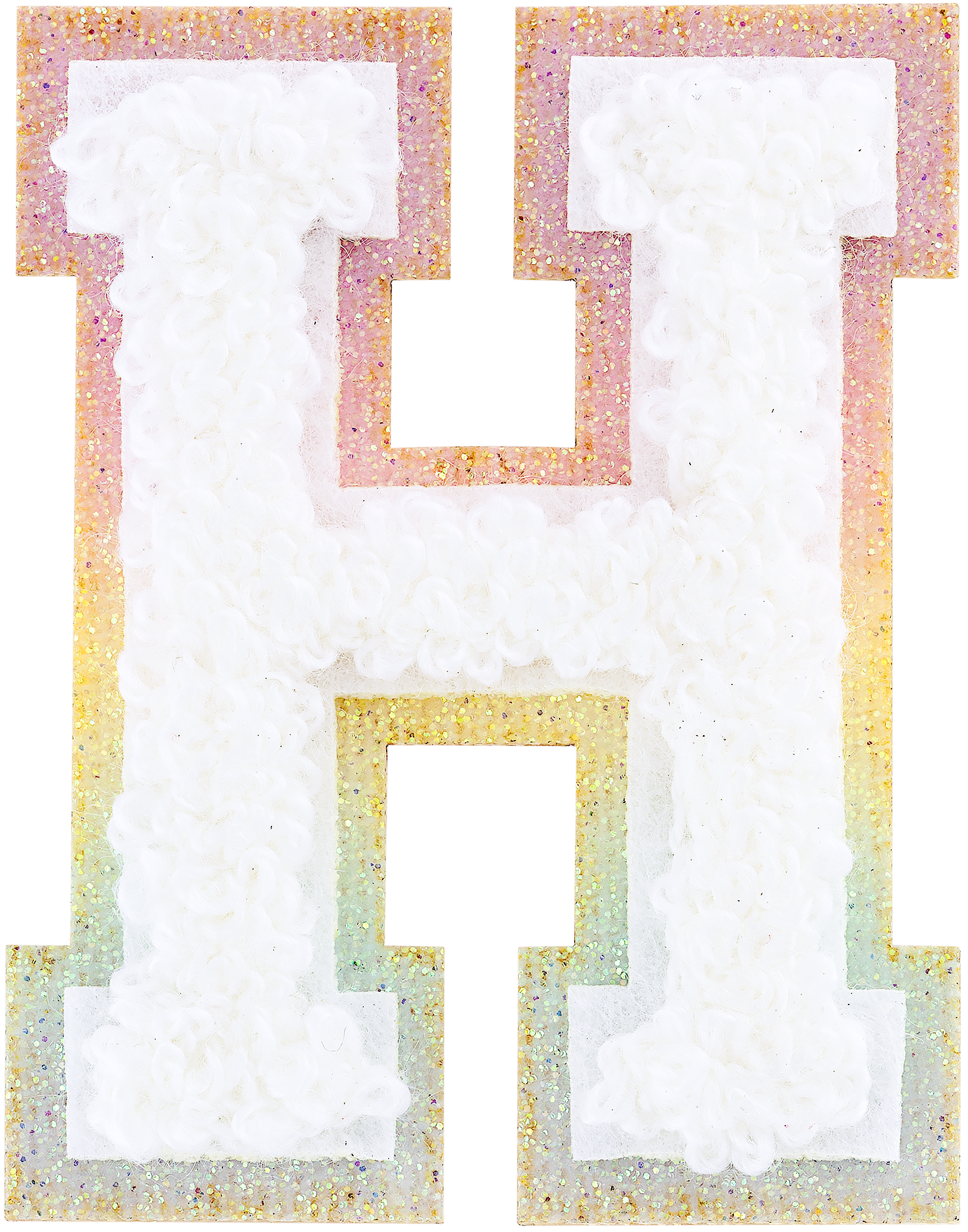 Shimmer Glitter Varsity Letter Patch