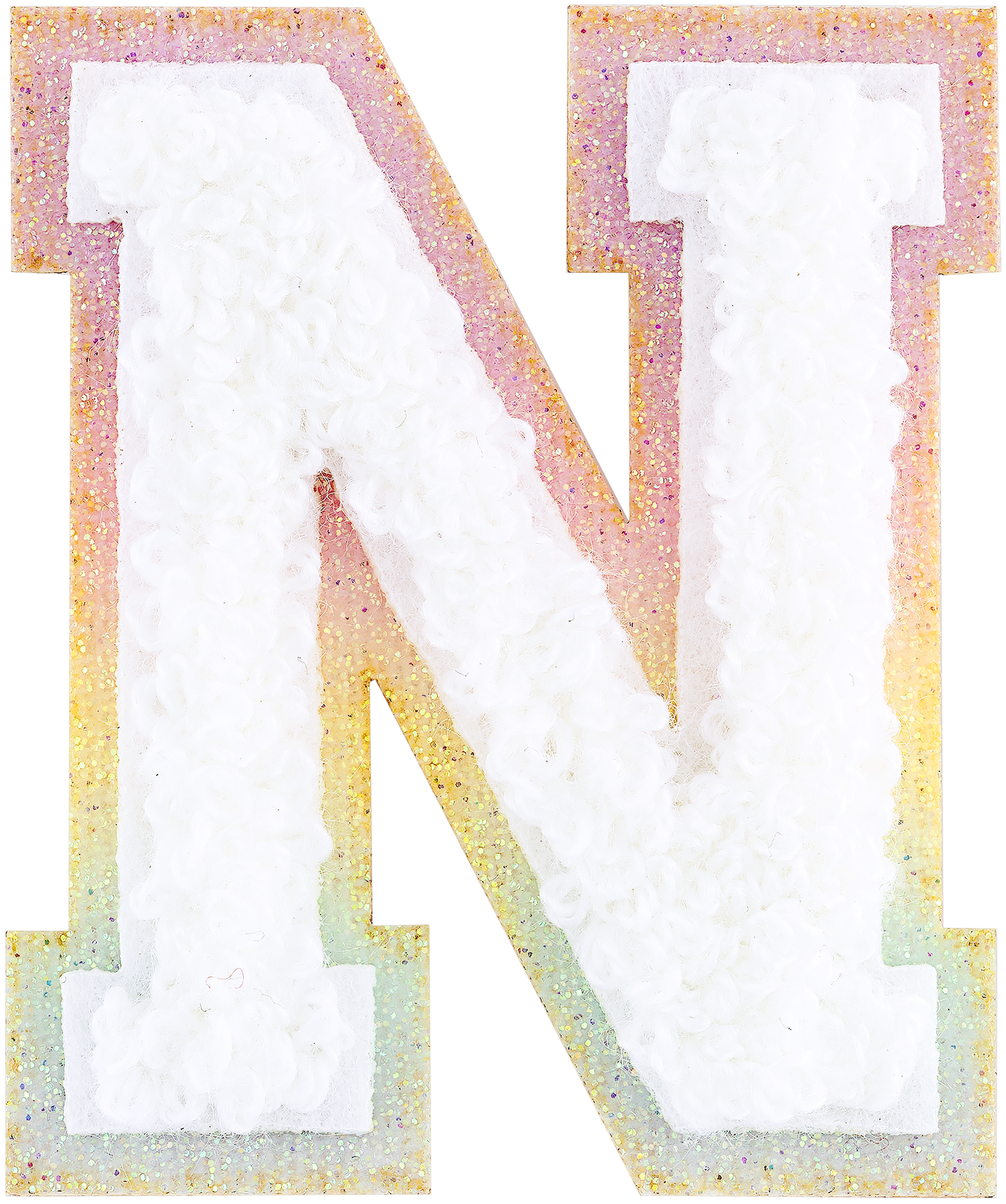 Shimmer Glitter Varsity Letter Patch