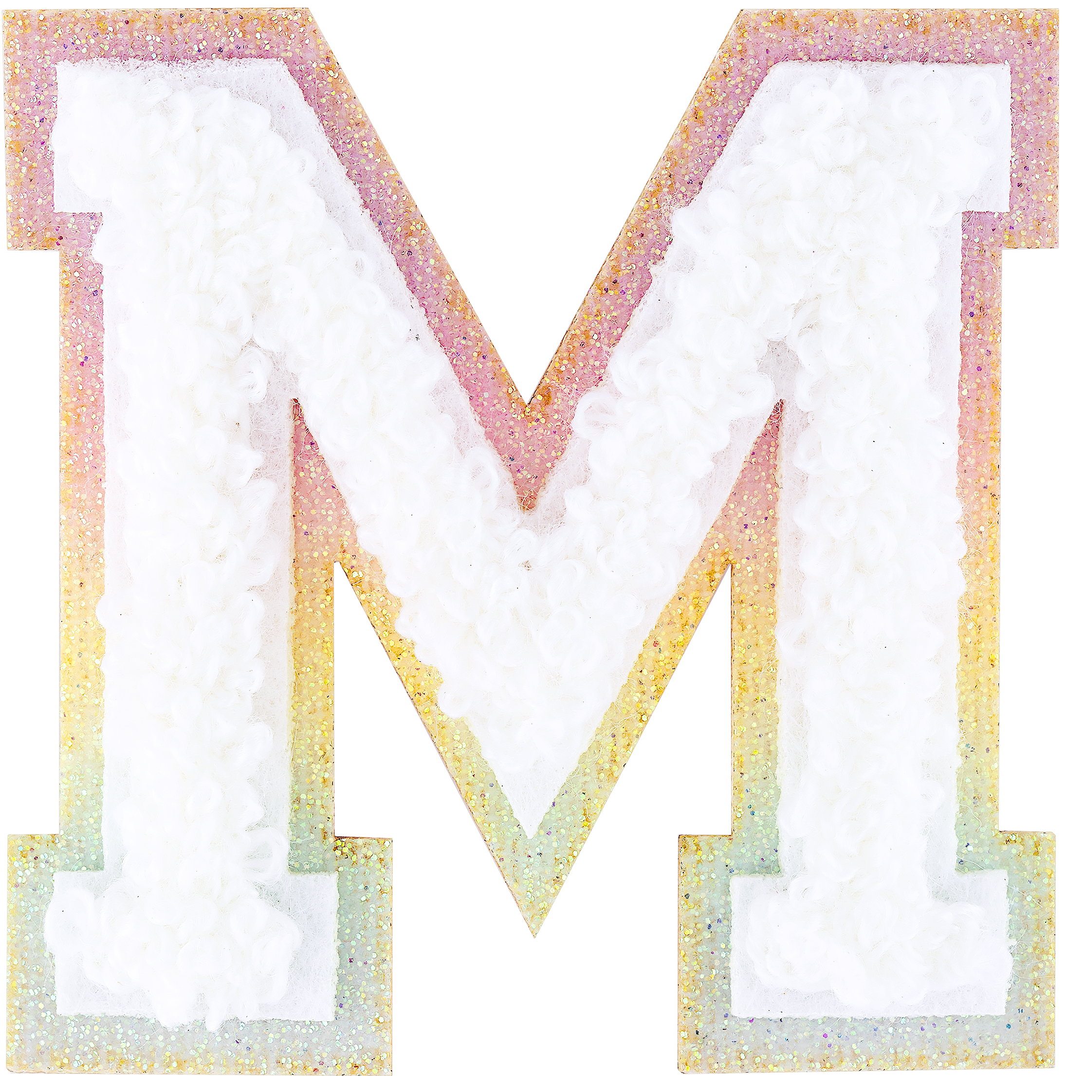Shimmer Glitter Varsity Letter Patch