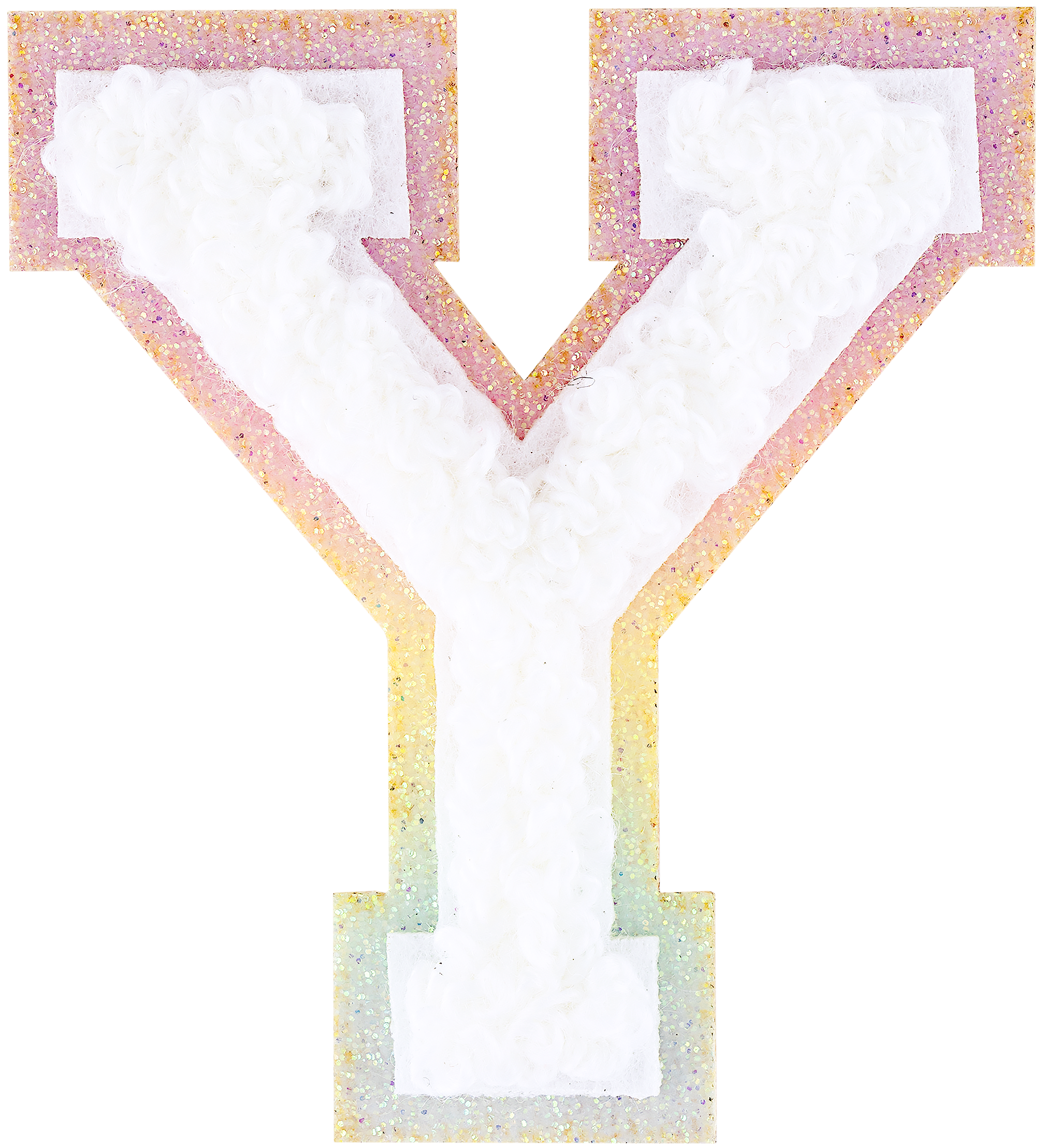Shimmer Glitter Varsity Letter Patch
