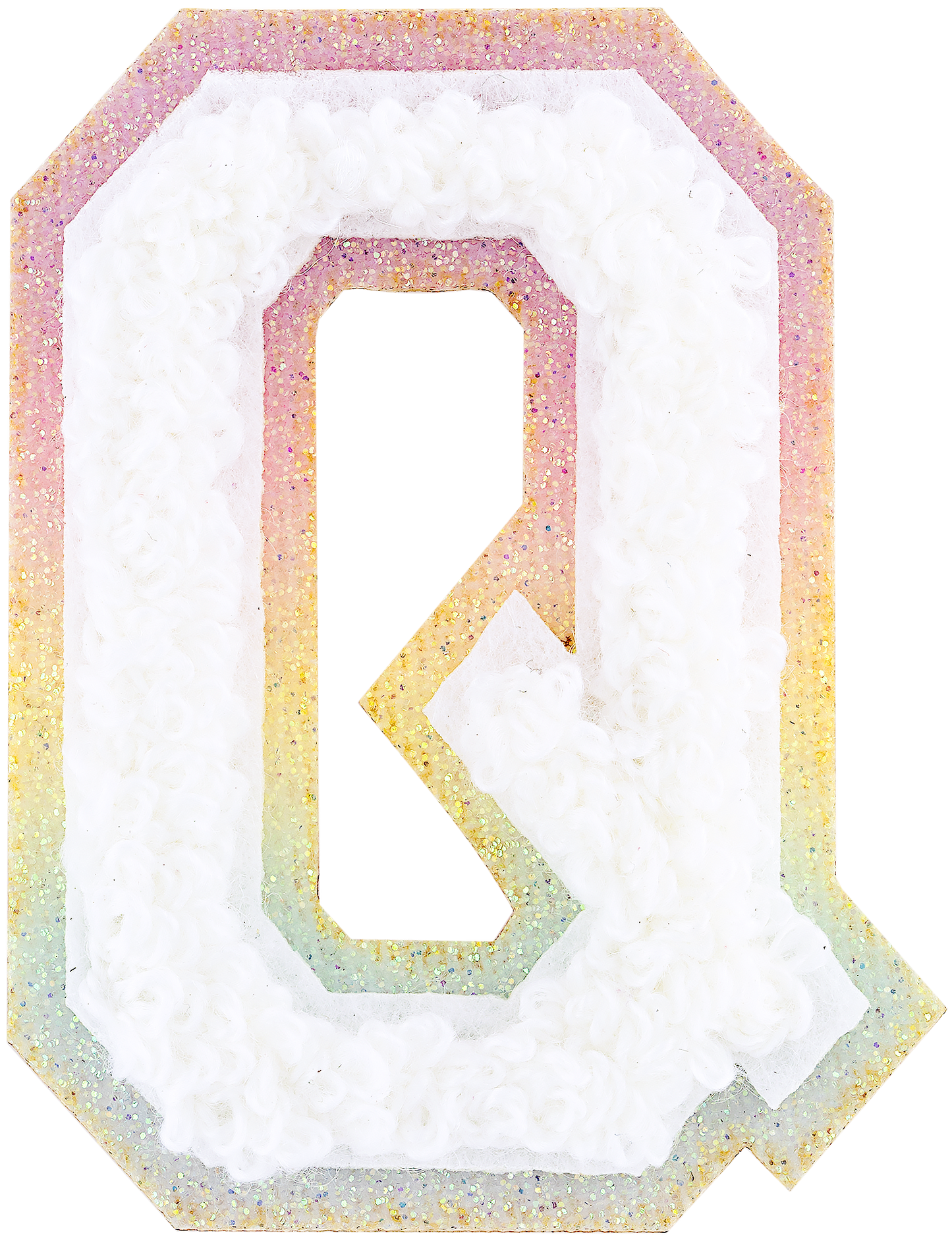 Shimmer Glitter Varsity Letter Patch