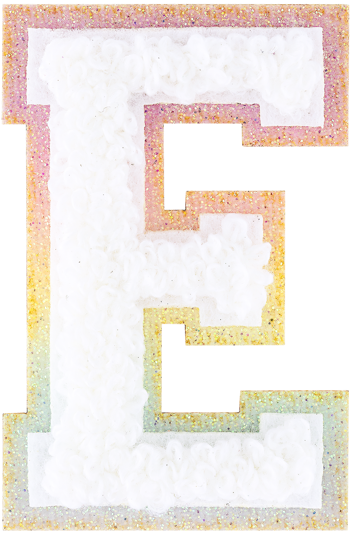 Shimmer Glitter Varsity Letter Patch