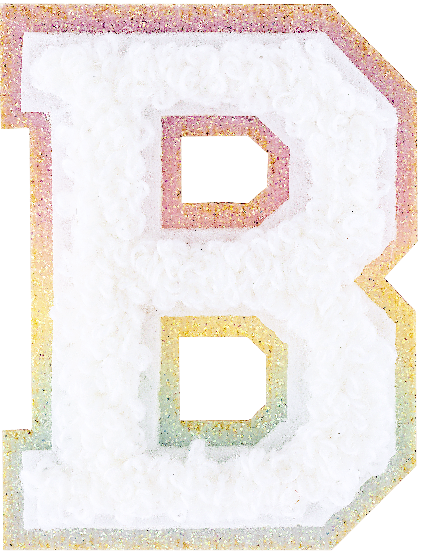 Shimmer Glitter Varsity Letter Patch