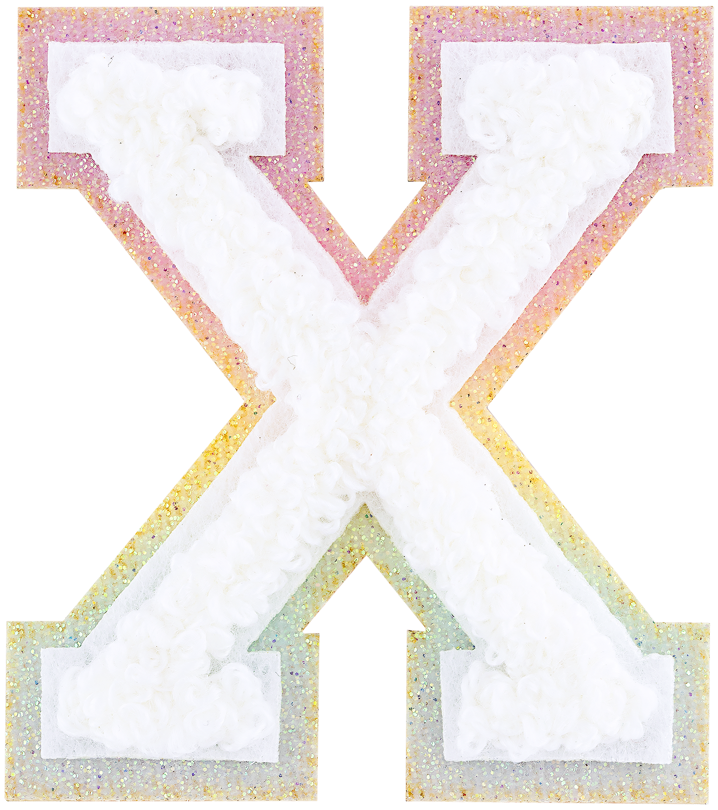 Shimmer Glitter Varsity Letter Patch