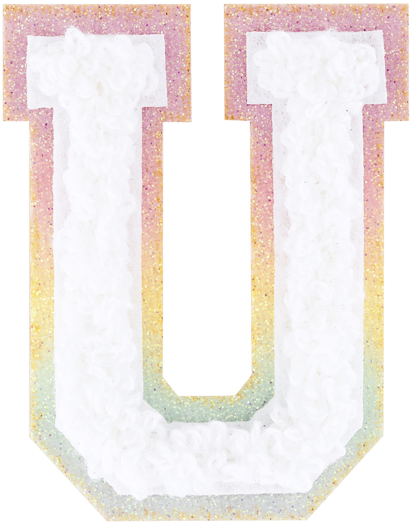 Shimmer Glitter Varsity Letter Patch
