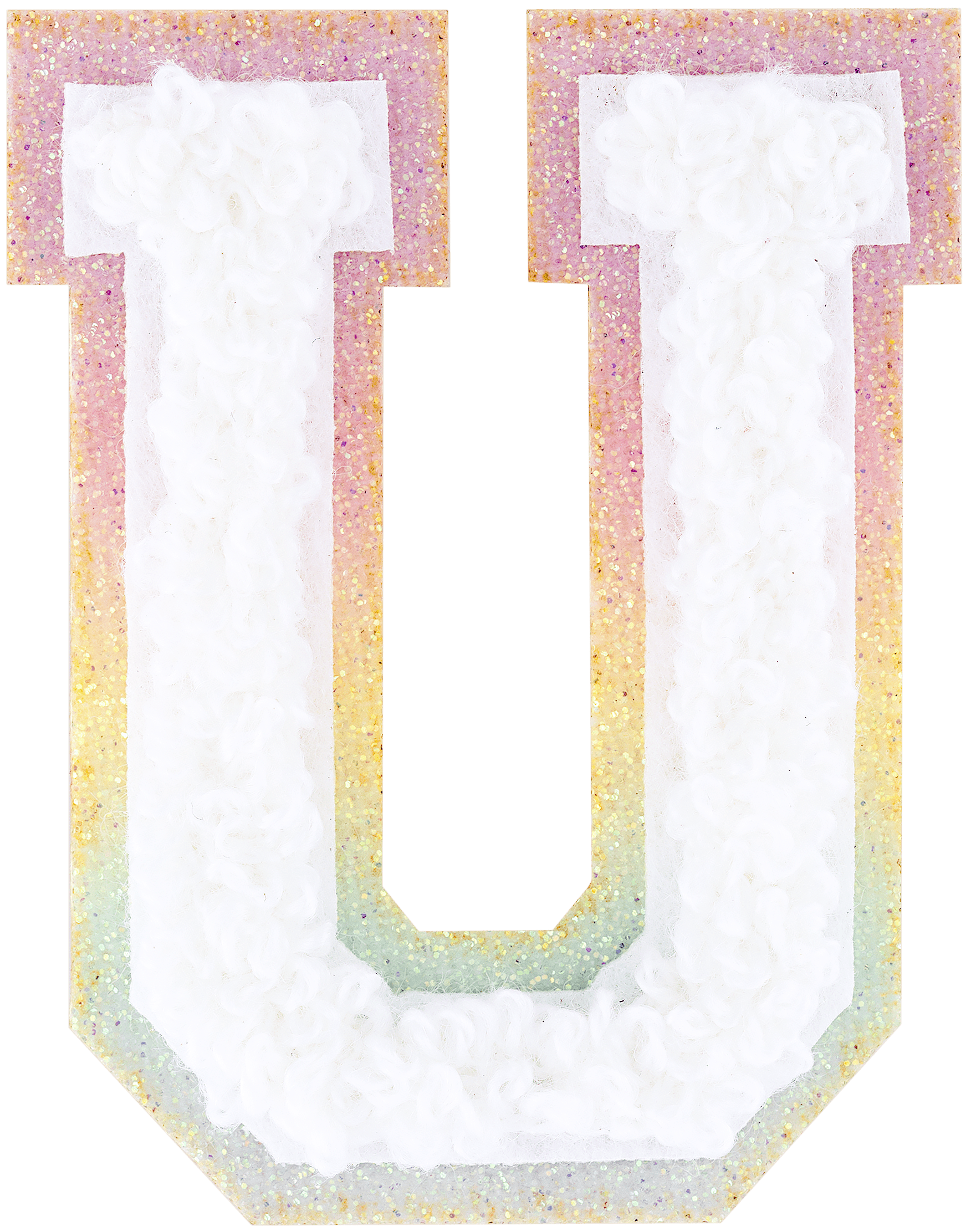 Shimmer Glitter Varsity Letter Patch