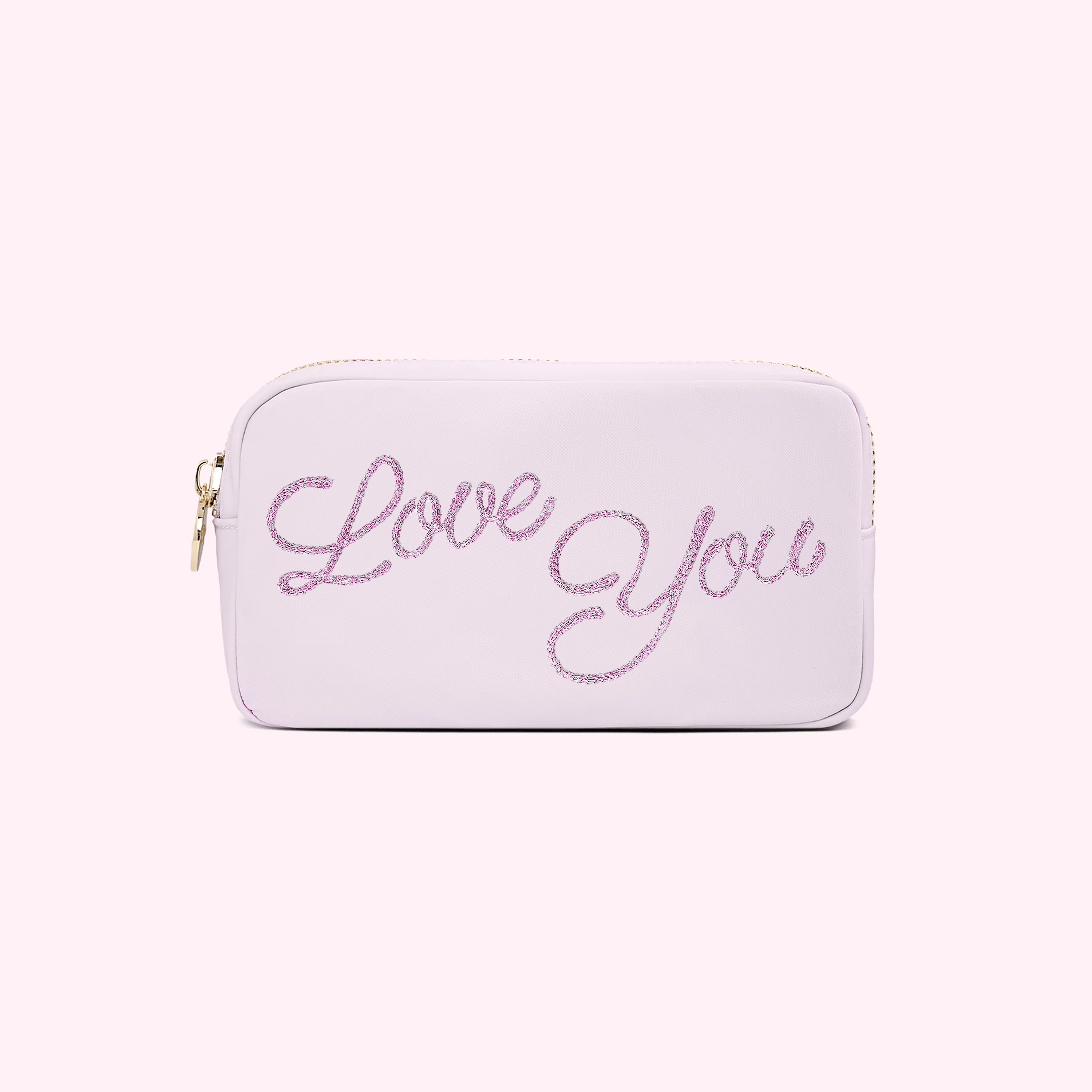 Hand Embroidered Custom 2 Word Small Pouch