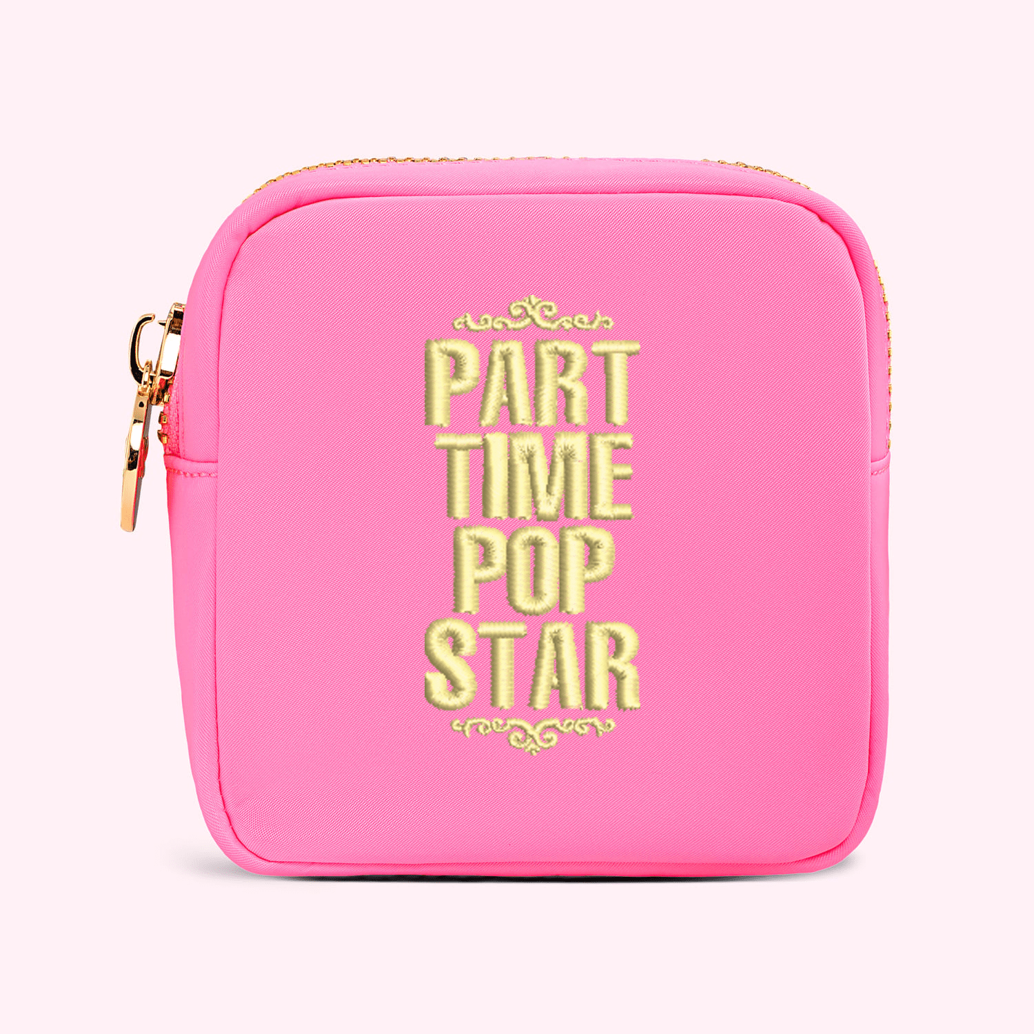 Embroidered Part Time Pop Star Mini Pouch - Stoney Clover Lane