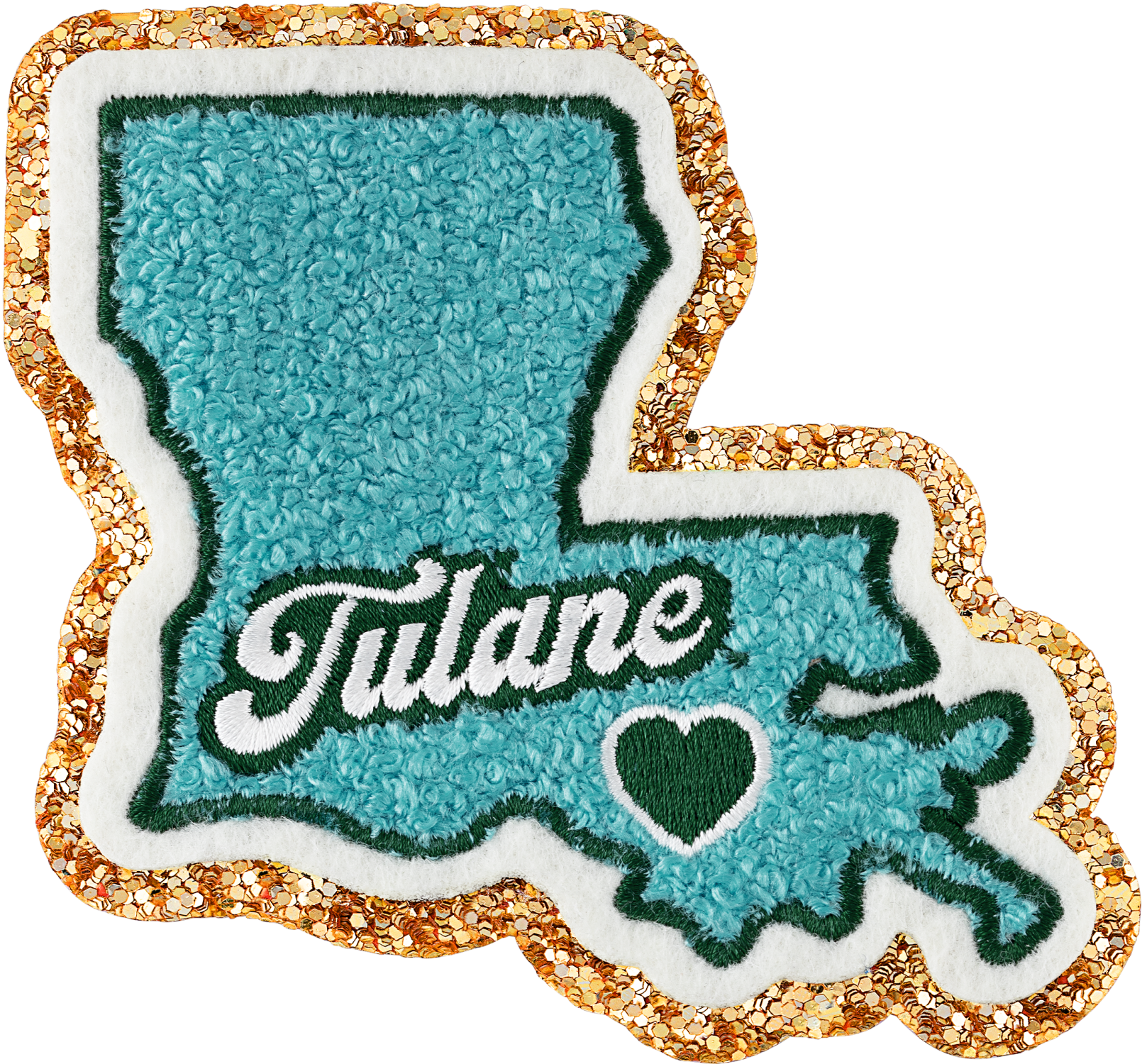 Tulane Louisiana Glitter Varsity Patch