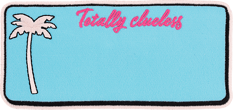 Customizable Clueless License Plate Patch