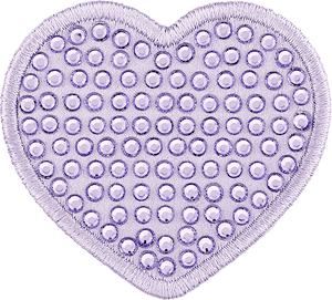 Purple Sparkle Heart Patch