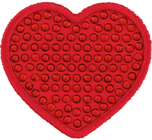 Red Sparkle Heart Patch