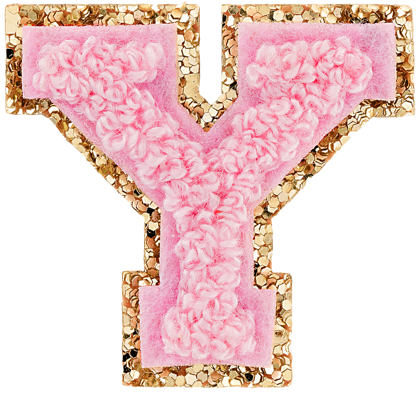 Flamingo Mini Glitter Varsity Letter Patch