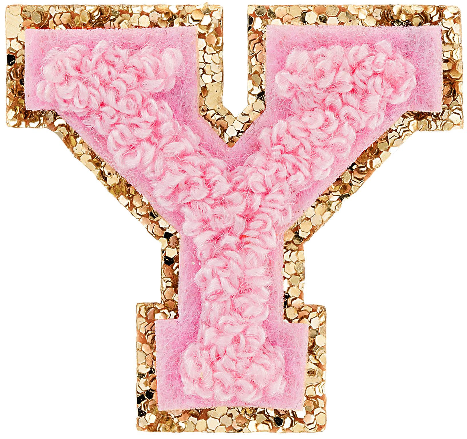 Flamingo Mini Glitter Varsity Letter Patch