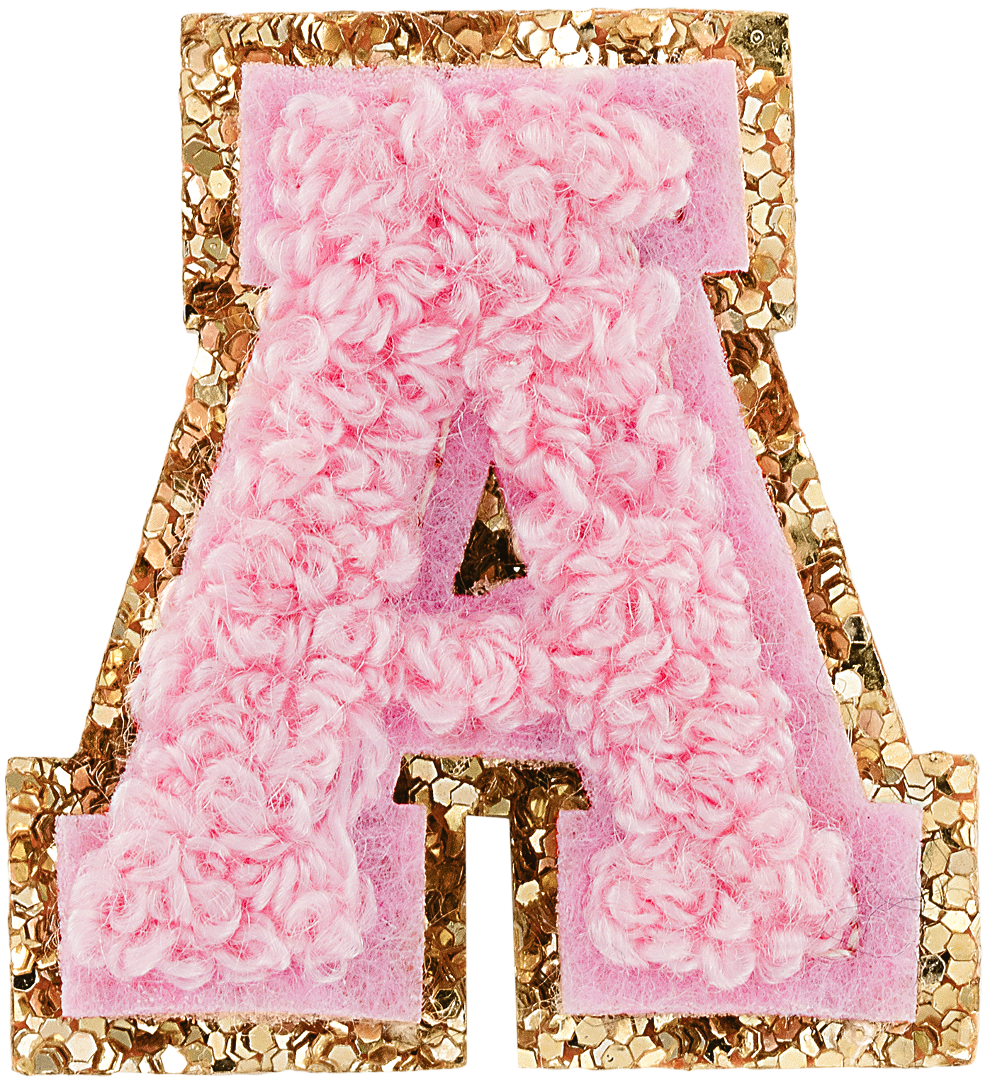 Flamingo Mini Glitter Varsity Letter Patch