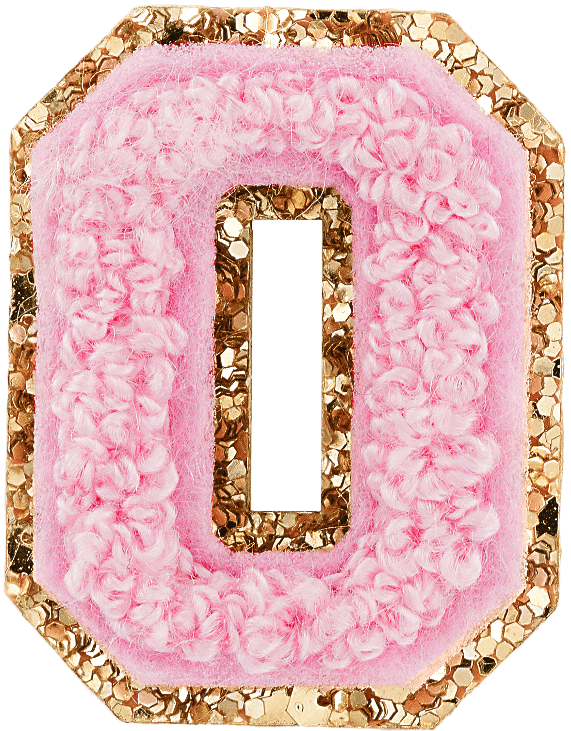 Flamingo Mini Glitter Varsity Letter Patch