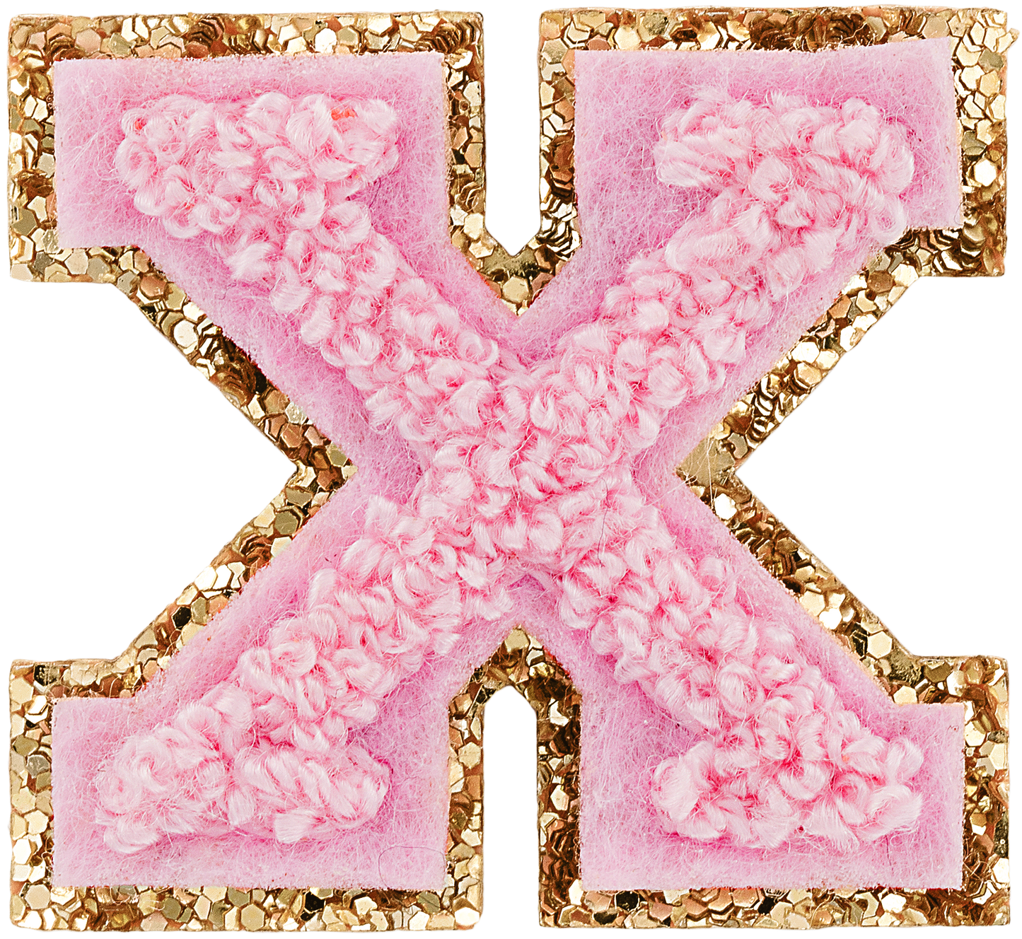 Flamingo Mini Glitter Varsity Letter Patch