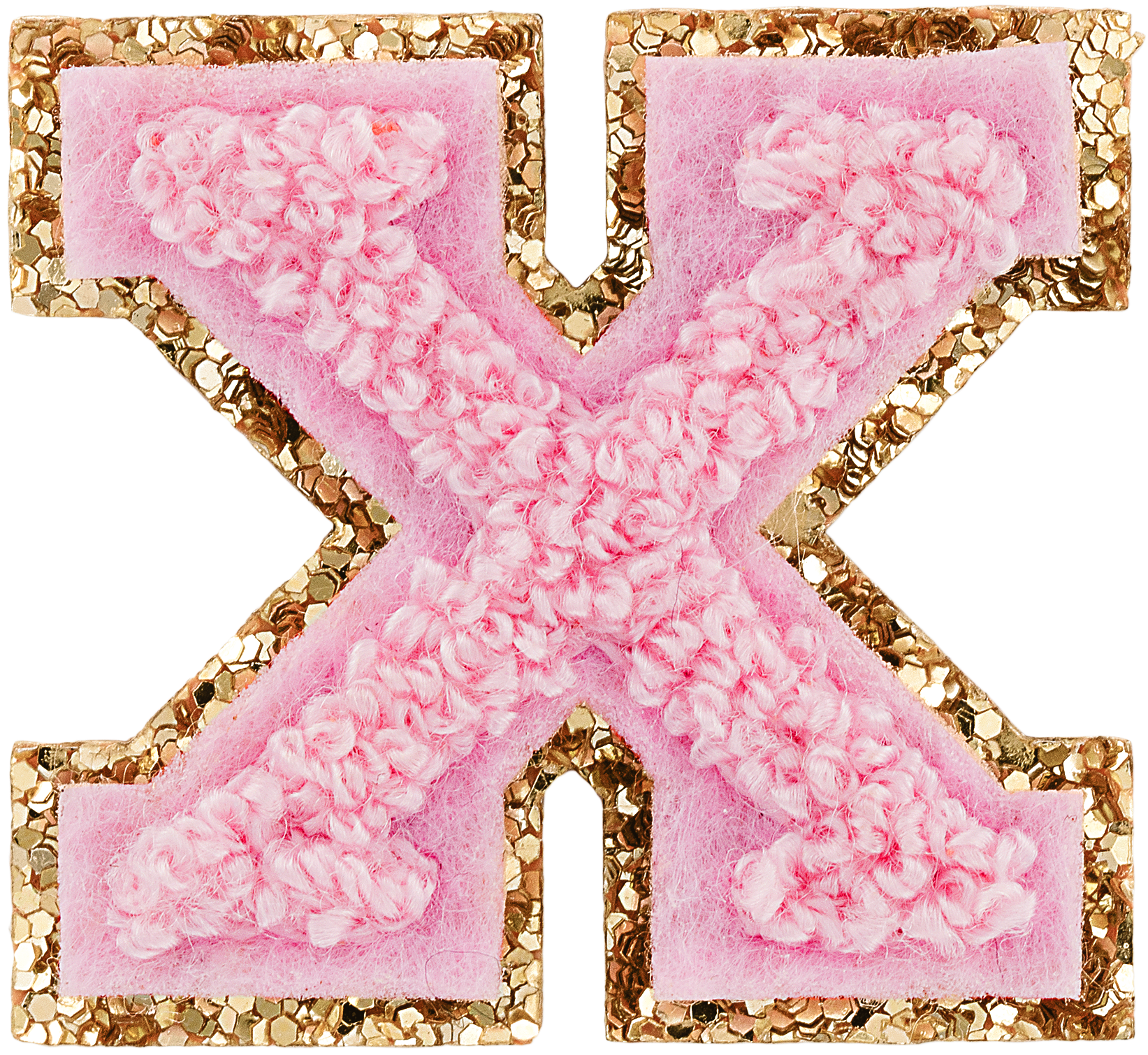 Flamingo Mini Glitter Varsity Letter Patch