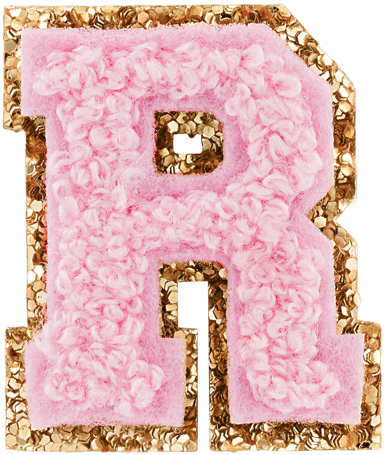 Flamingo Mini Glitter Varsity Letter Patch