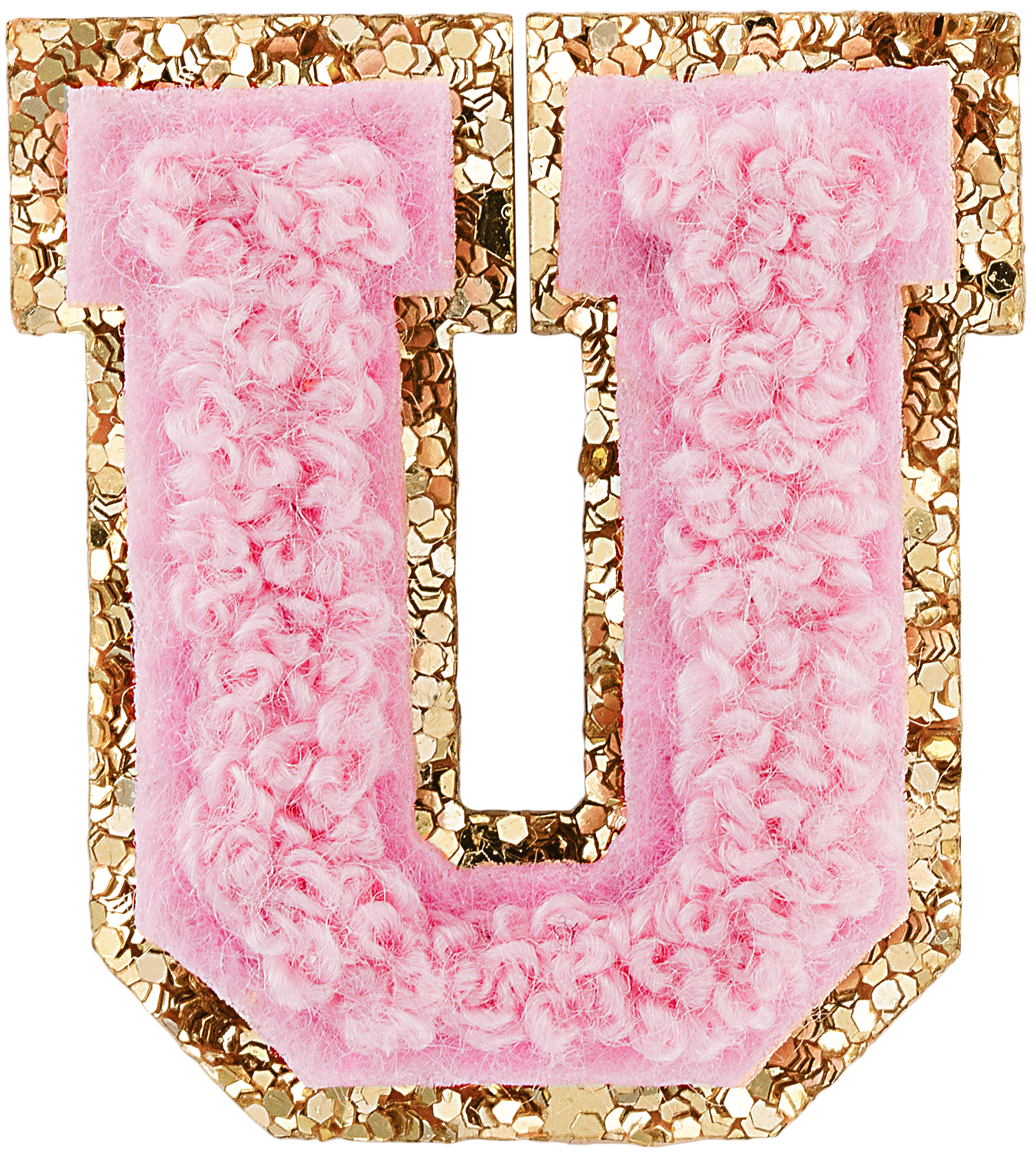 Flamingo Mini Glitter Varsity Letter Patch