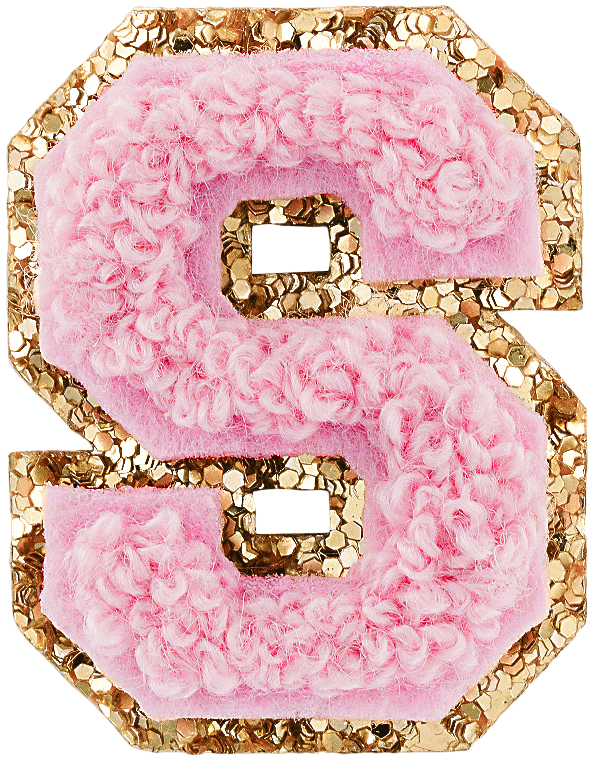 Flamingo Mini Glitter Varsity Letter Patch