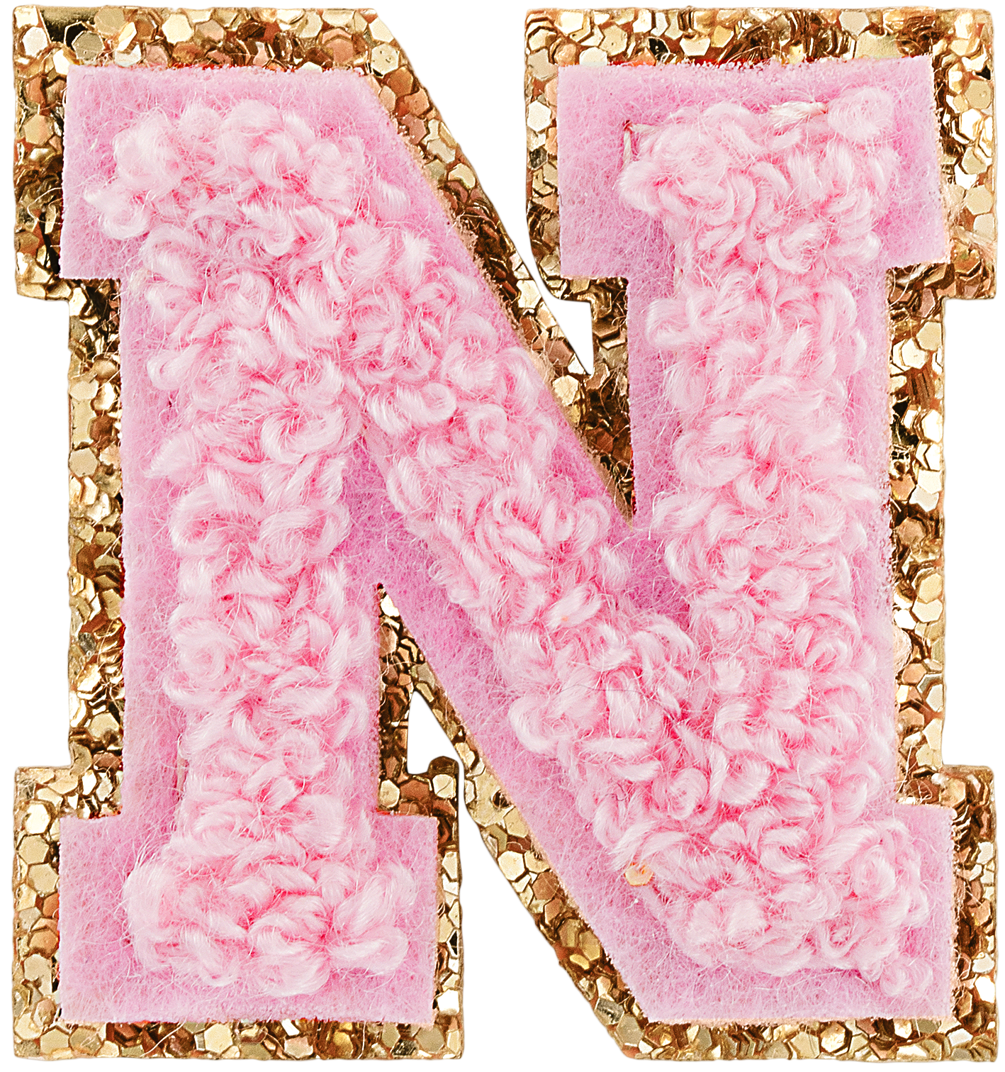 Flamingo Mini Glitter Varsity Letter Patch