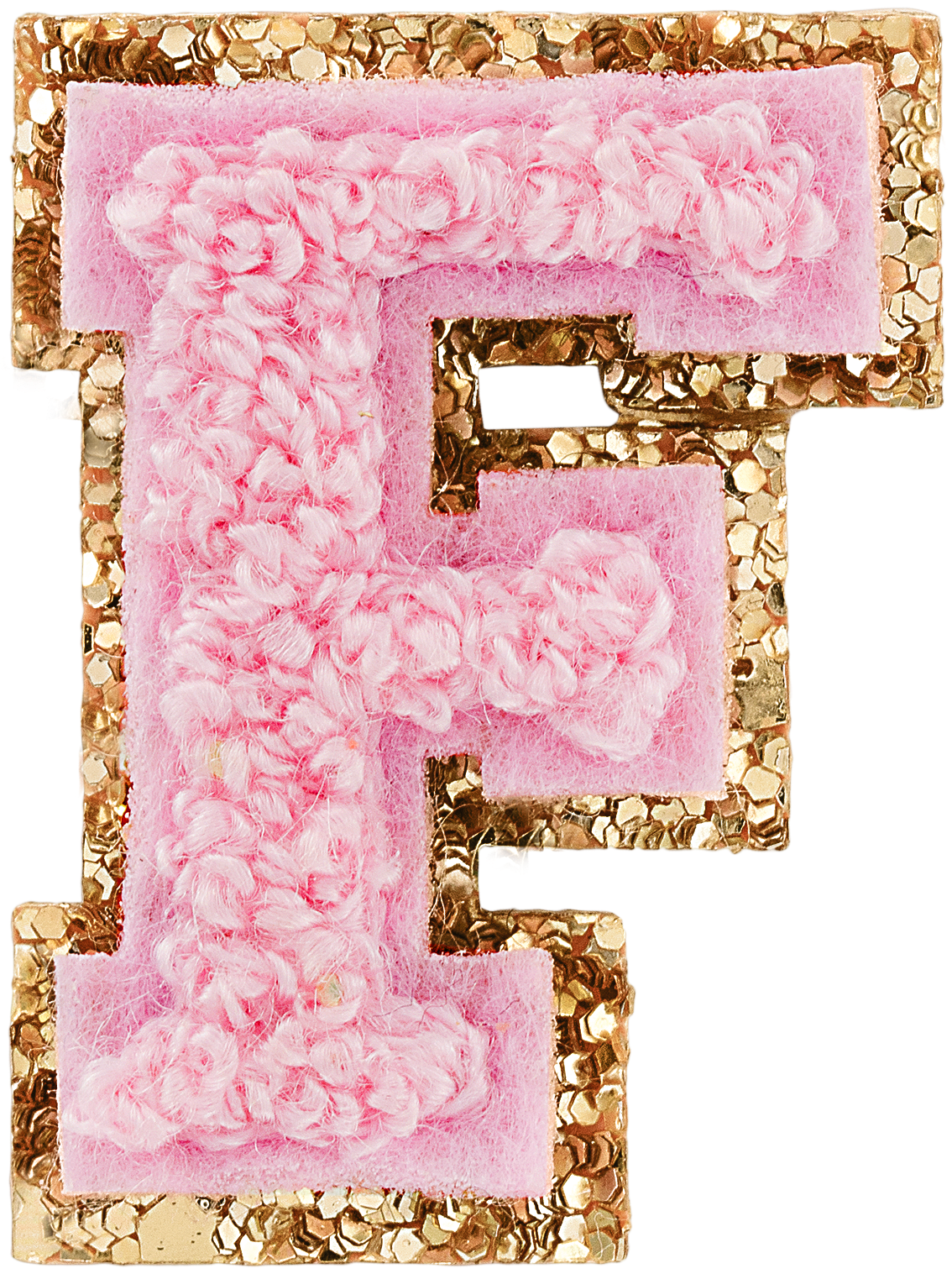 Flamingo Mini Glitter Varsity Letter Patch