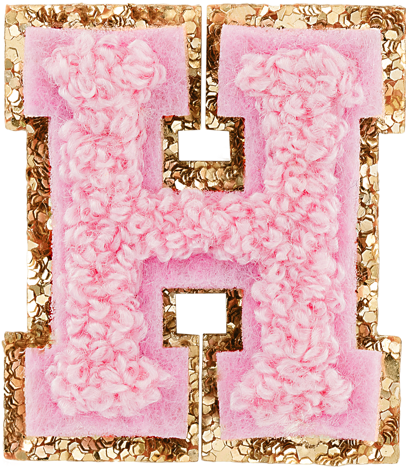 Flamingo Mini Glitter Varsity Letter Patch
