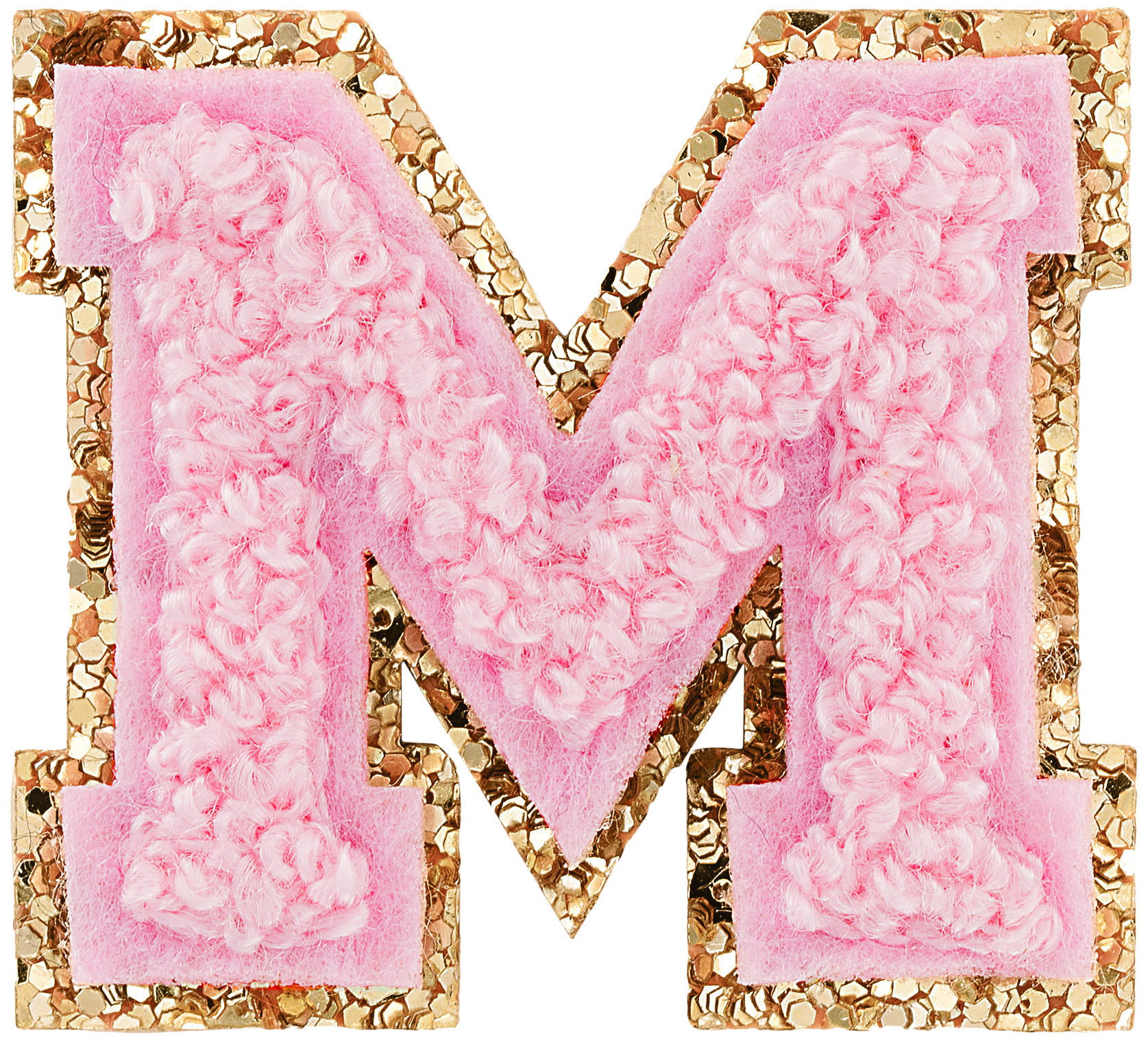 Flamingo Mini Glitter Varsity Letter Patch