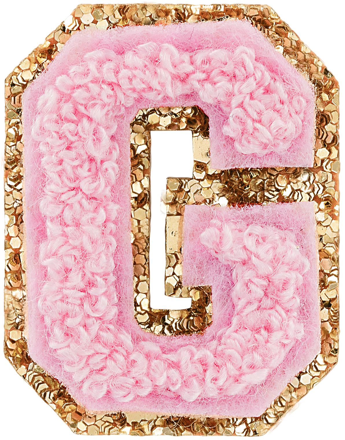 Flamingo Mini Glitter Varsity Letter Patch