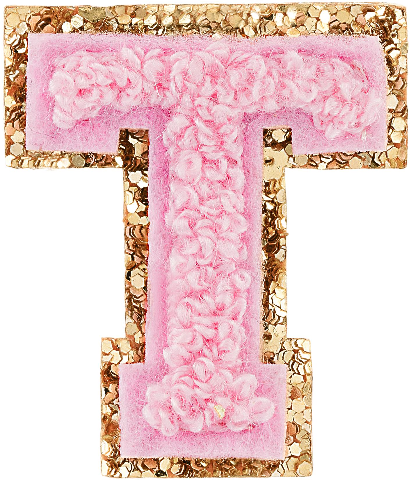 Flamingo Mini Glitter Varsity Letter Patch