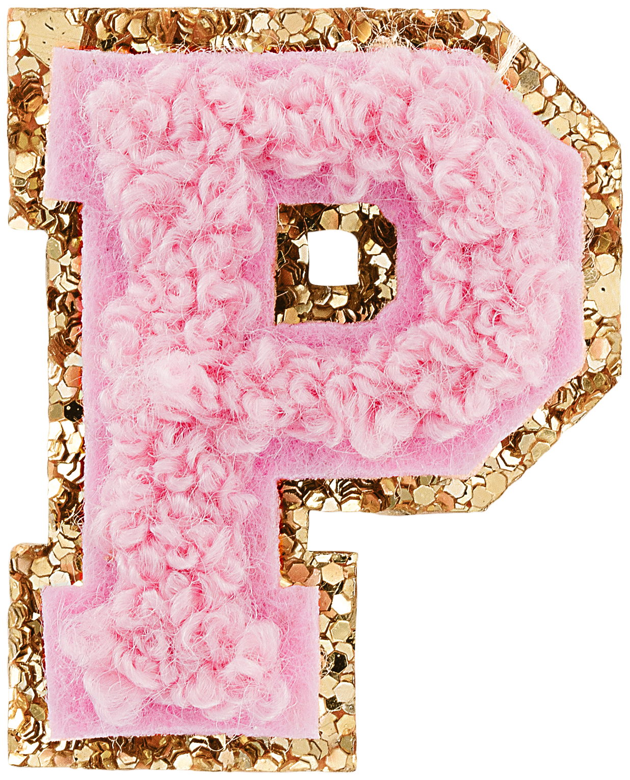 Flamingo Mini Glitter Varsity Letter Patch