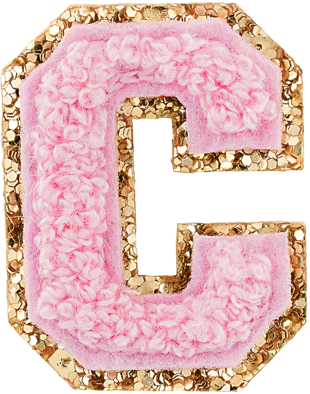 Flamingo Mini Glitter Varsity Letter Patch