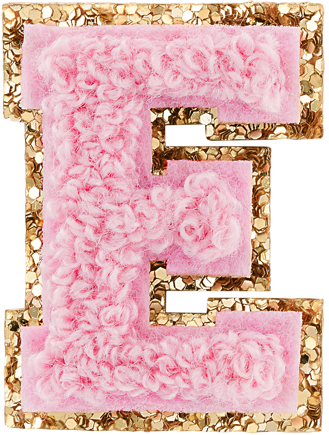 Flamingo Mini Glitter Varsity Letter Patch