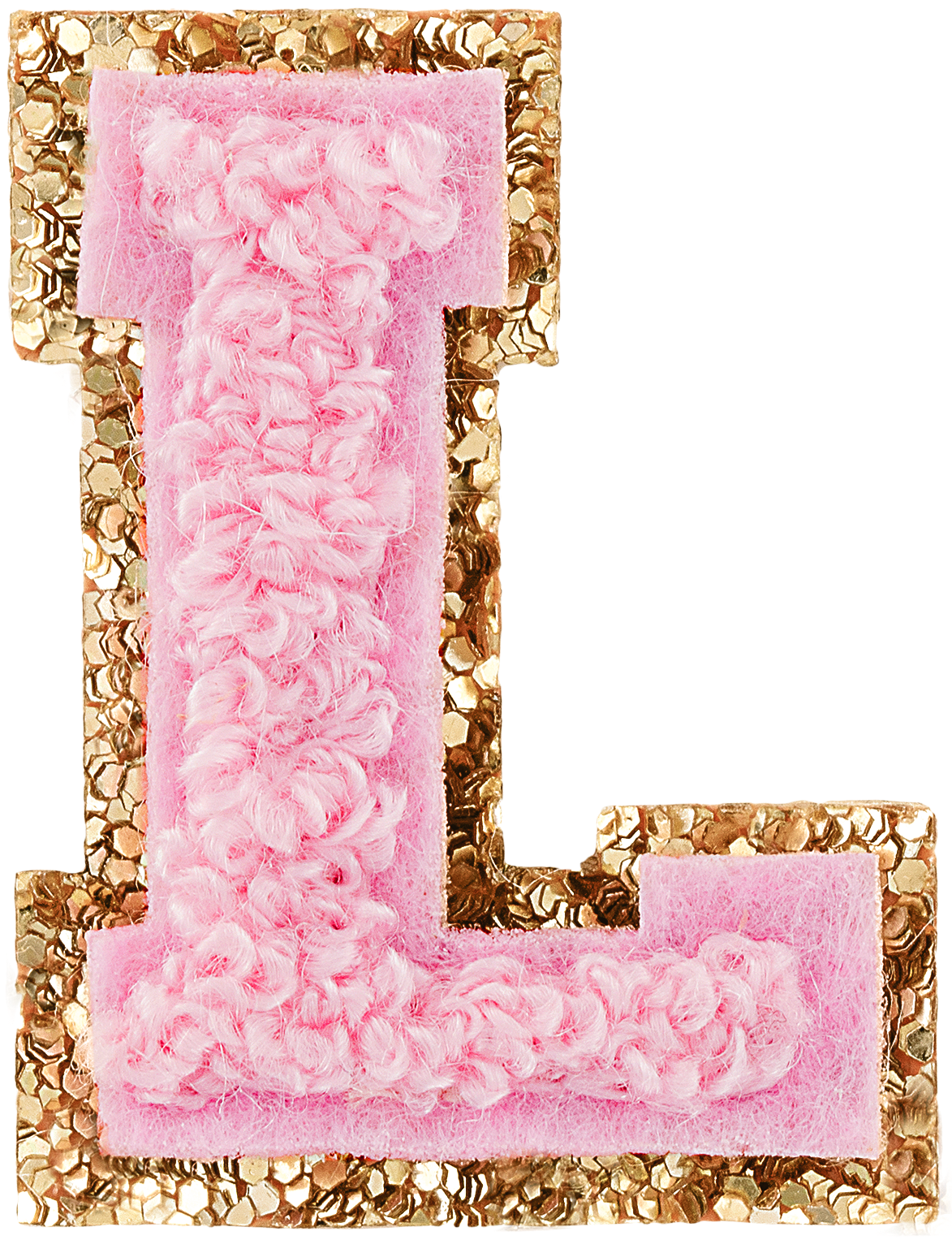 Flamingo Mini Glitter Varsity Letter Patch